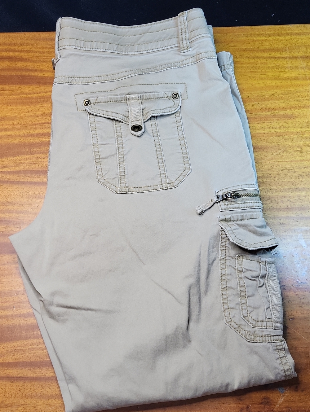 Natural Reflections Khaki Utility Cargo - Picture 5 of 5